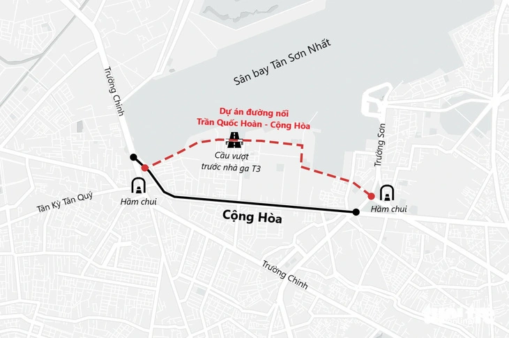 Cầu vượt tạm đường Trần Quốc Hoàn thông xe cuối tuần này