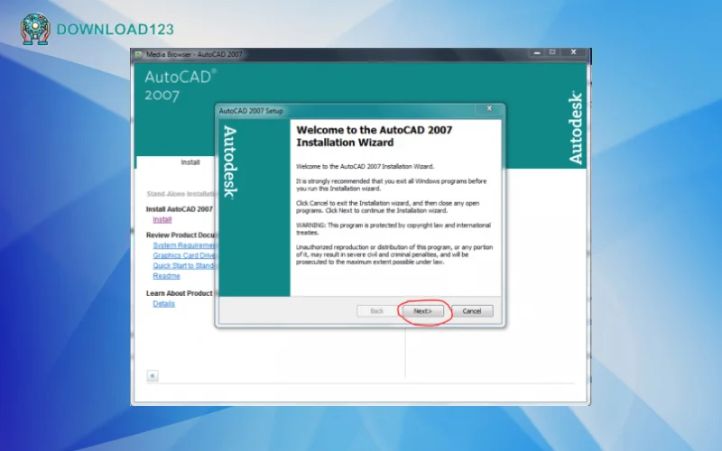 Download AutoCAD 2007 Full Cra'ck + Hướng dẫn cài đặt chi tiết
