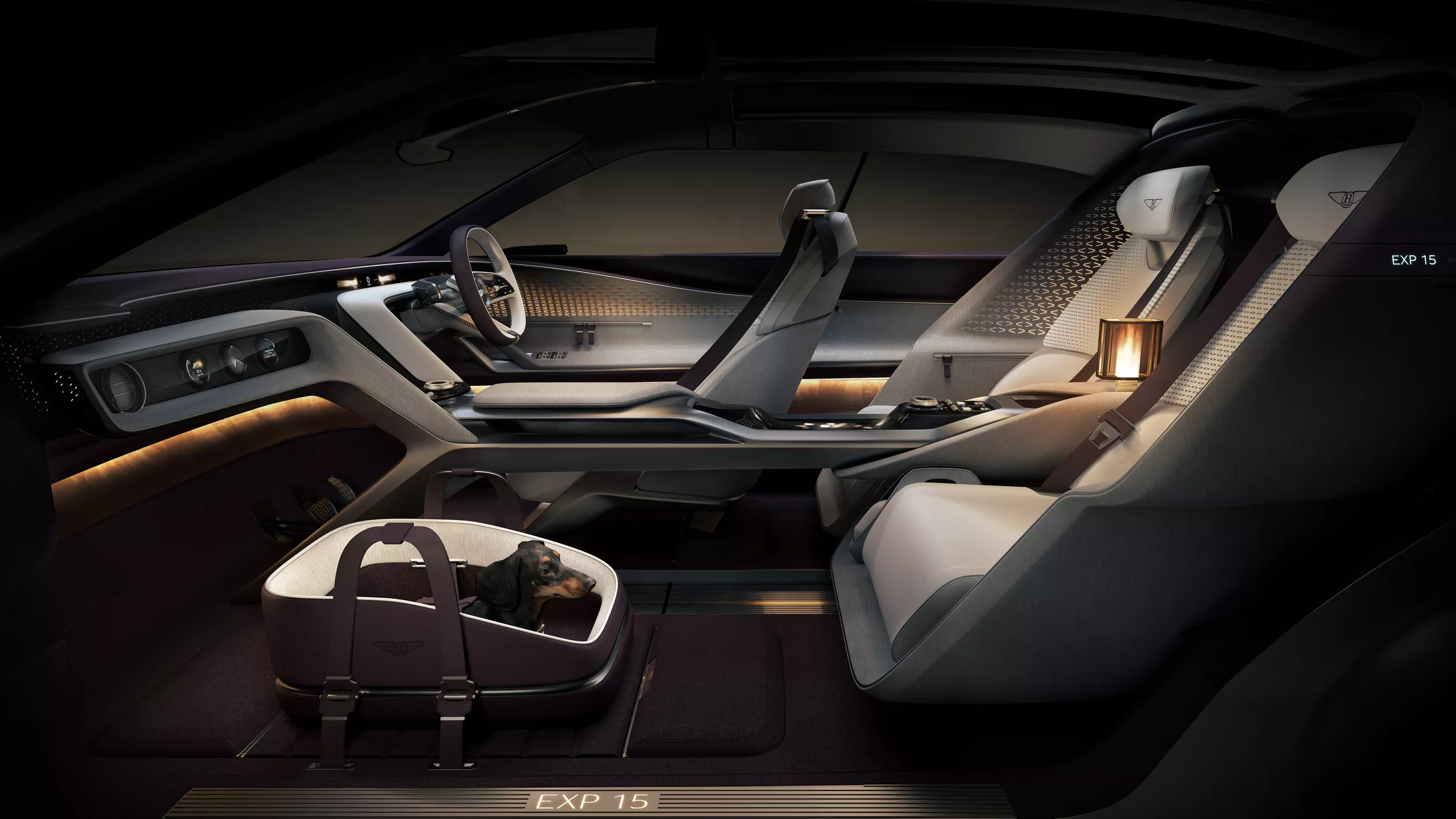 Bentley gây “sốc” với concept EV đầu tiên: không có ghế phụ, có hẳn giường cho thú cưng