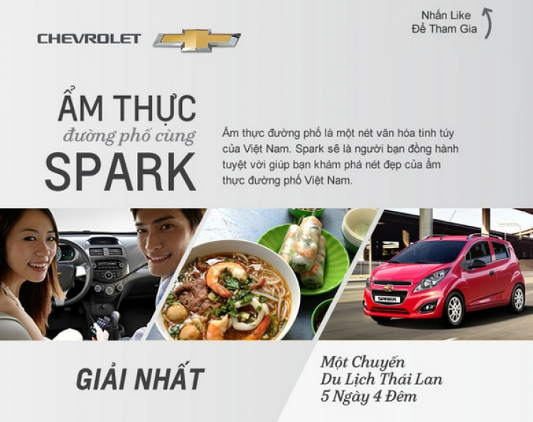 Chevrolet Việt Nam tổ chức chương trình “Ẩm thực đường phố cùng Spark”