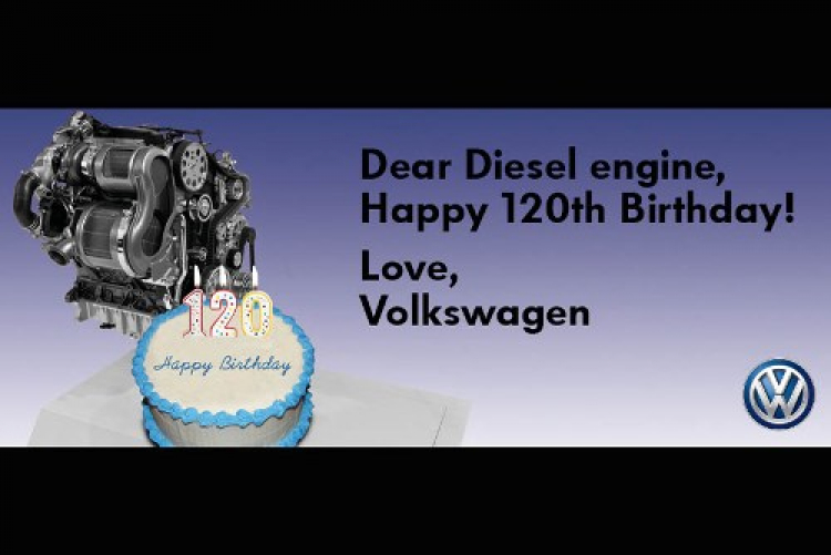 Volkswagen kỷ niệm 120 năm ngày ra đời động cơ diesel đầu tiên