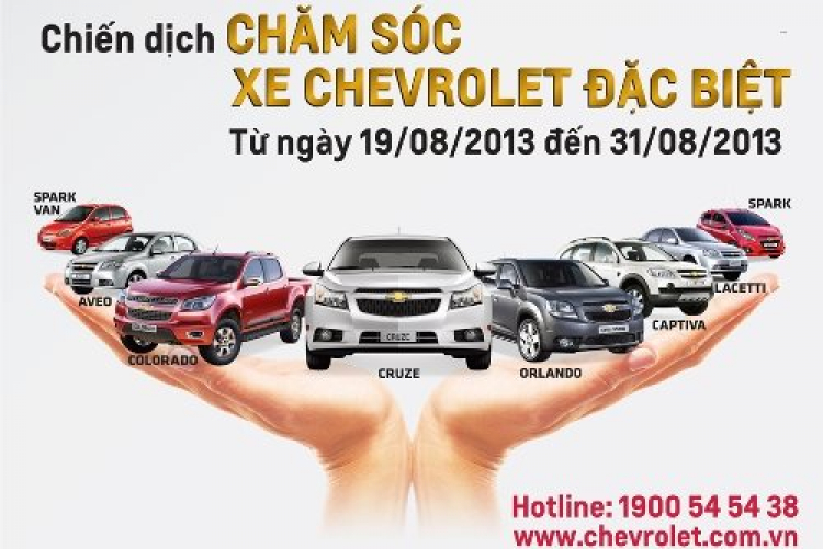 GM Vietnam công bố “Chiến dịch chăm sóc xe Chevrolet đặc biệt”