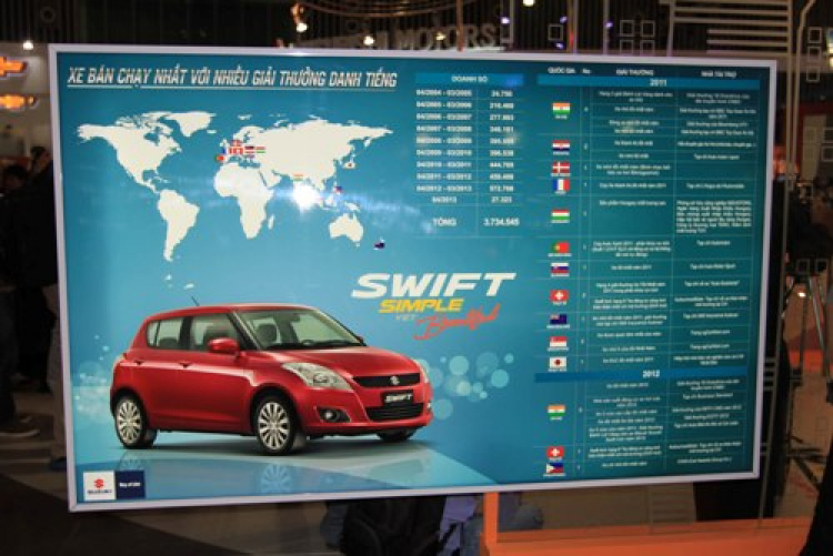 Dàn xe SWIFT đủ sắc màu ra mắt ấn tượng tại Việt Nam Motor Show 2013