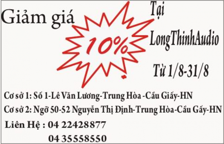 V-kool giảm giá 10% tại longthinhaudio