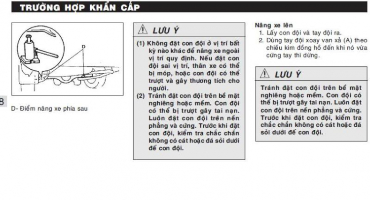 Jolie - khi thay bánh xe, đội ở vị trí nào ?