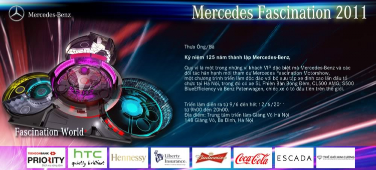 Thư mời Triển lãm kỉ niệm 125 năm Mercedes-Benz tại TTTL Giảng Võ từ 9-12/6/2011