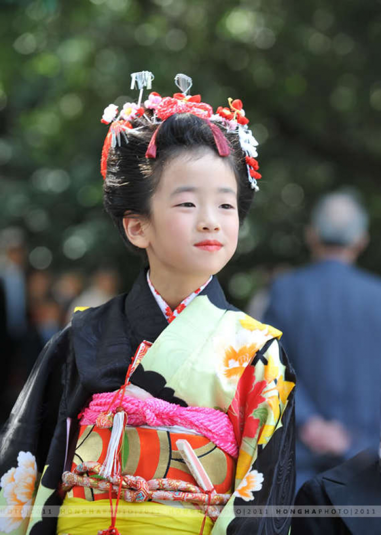 Chân dung các bé gái Nhật trong trang phục Kimono