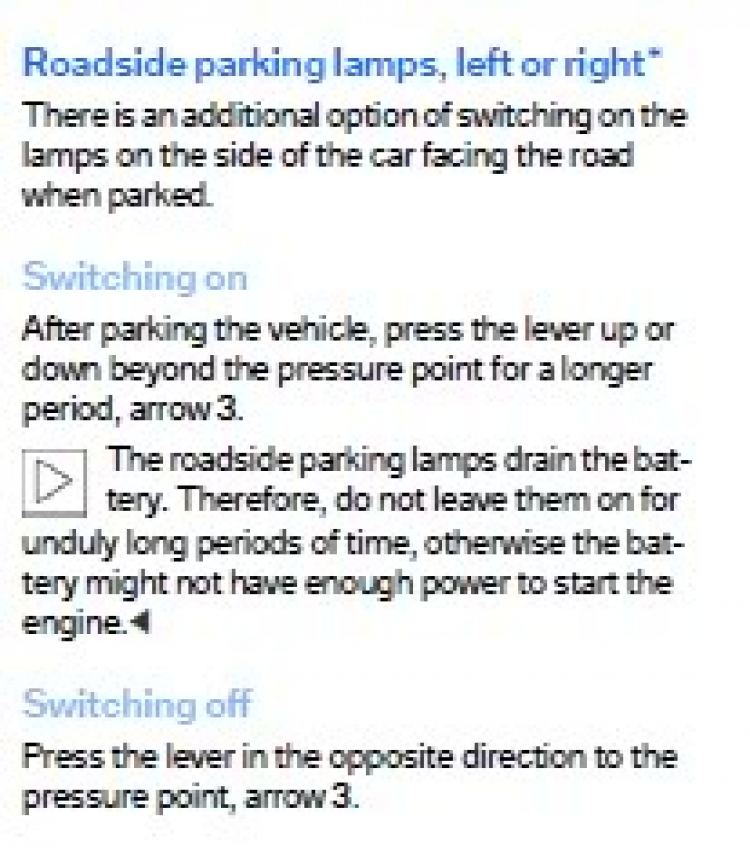 Đỗ xe ban đêm hãy bật đèn parking! Đỗ xe ban đêm hãy bật đèn parking!