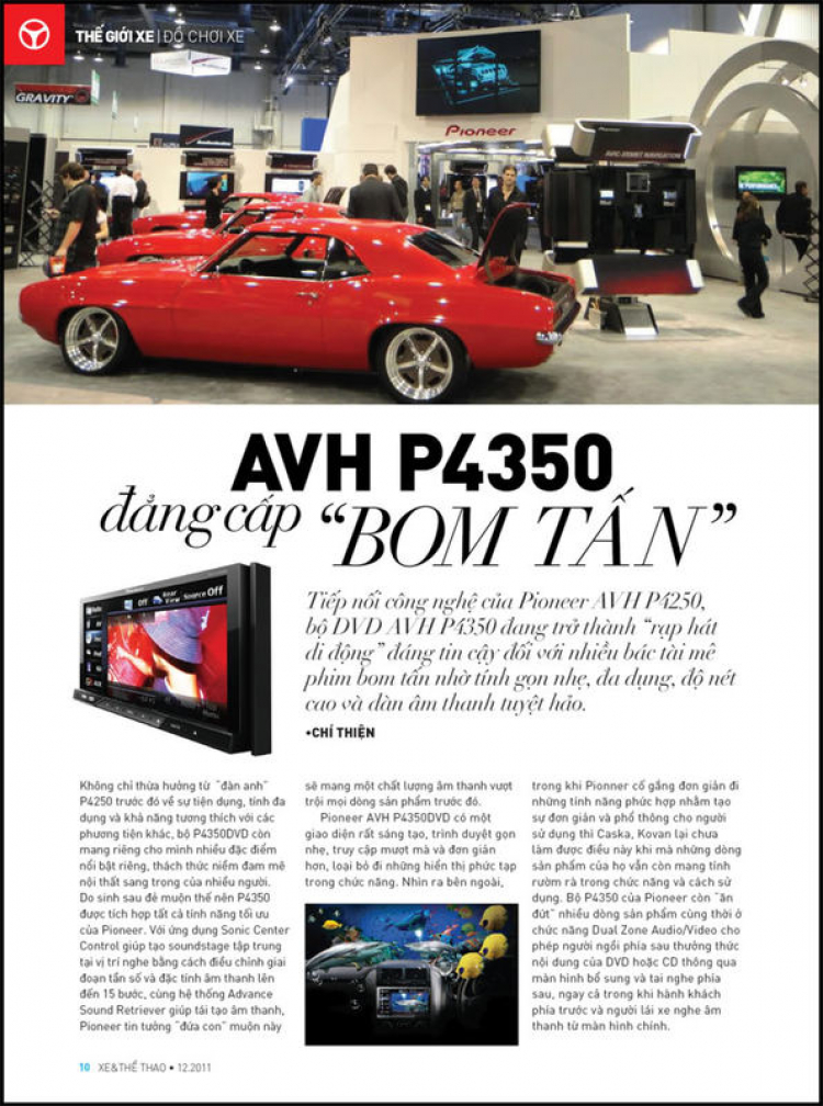 AVH-P4350DVD review trên Xe & Thể Thao - các cụ tham khảo nhé.