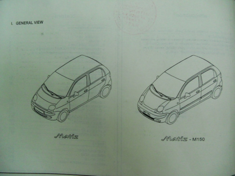 Sơ đồ khoang động cơ và thông số Matiz Sơ đồ khoang động cơ và thông số Matiz