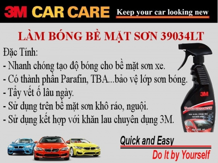 Chia Sẻ Kinh Nghiệm Sử Dụng Một Số SP CARCARE 3M DIY