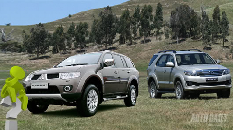 Pajero Sport G 2WD vs Fortuner V 2WD – Chất lượng vs Thương hiệu