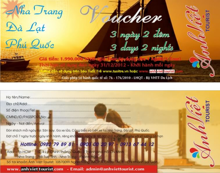 Voucher Du Lịch - ngon bổ rẽ :D