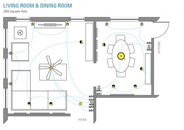 Hướng dẫn tự thiết kế chiếu sáng nhà ở