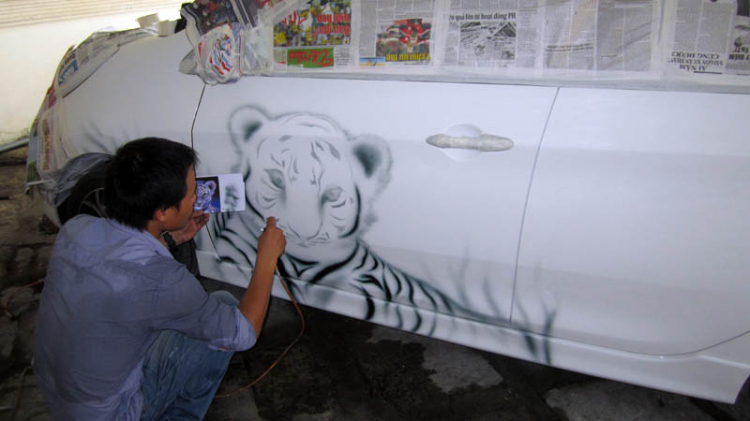 KIA morning mới đập hộp và quá trình độ airbrush do 3Dvietnam thực hiện! KIA morning mới đập hộp và quá trình độ airbrush do 3Dvietnam thực hiện!