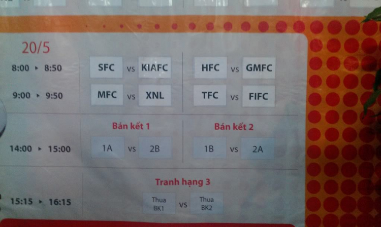 Bốc thăm chia bảng OS Futsal