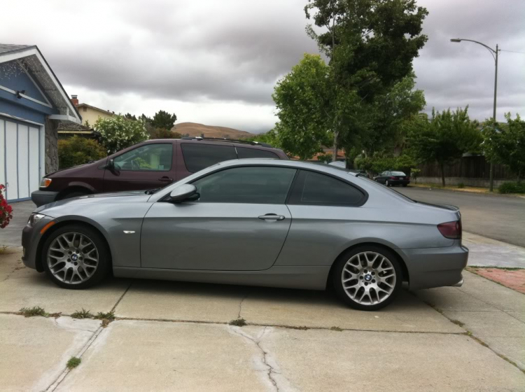 My baby in the U.S. 328i coupe E92, sport package, update hih moi tint,trunk and roof wing