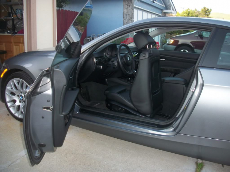 My baby in the U.S. 328i coupe E92, sport package, update hih moi tint,trunk and roof wing