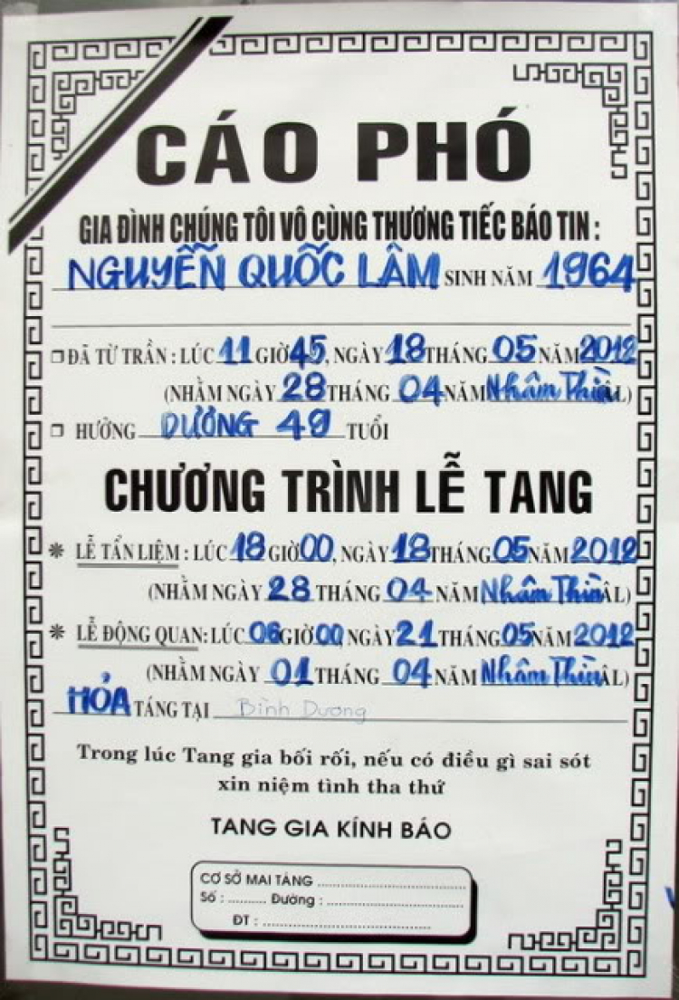 Một vài hình ảnh thân hữu tại tang lễ bác TLH ngày 18-và 19-20-21-5-2012.