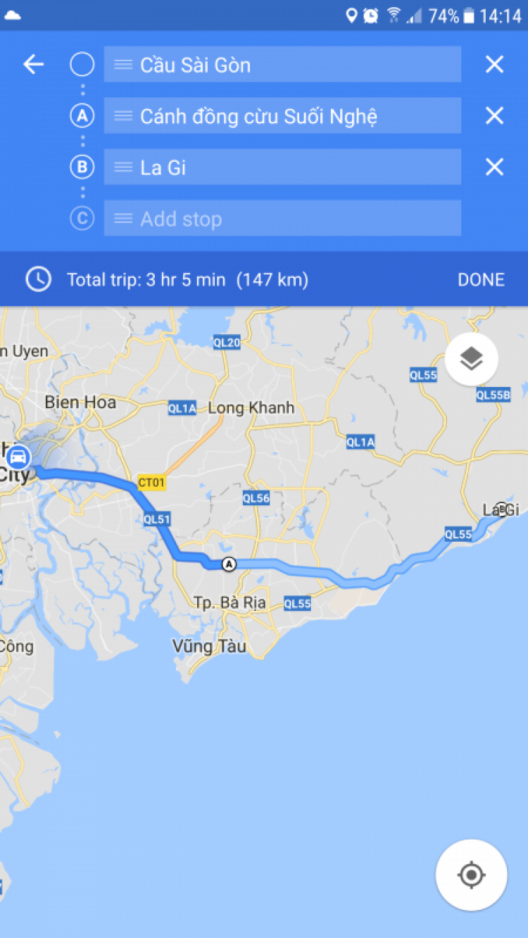 Đường QL1a từ tx long khánh đi lagi Đường QL1a từ tx long khánh đi lagi