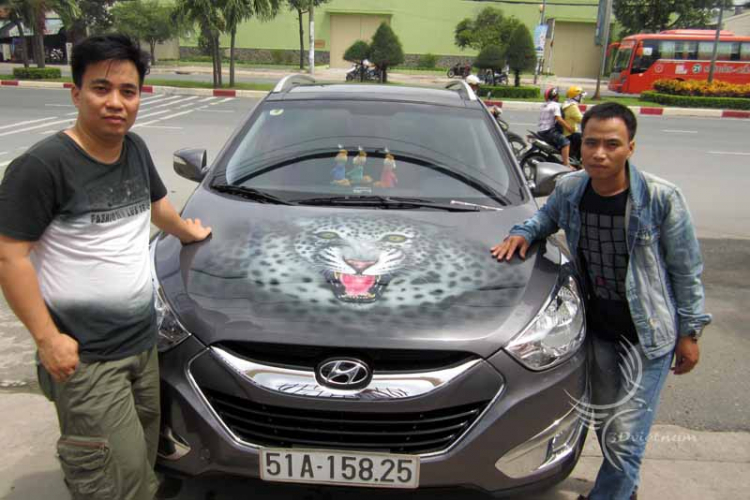 Trình làng 2 em hyundai tucson em mới độ ngoại thất 1 đen 1 bạc!