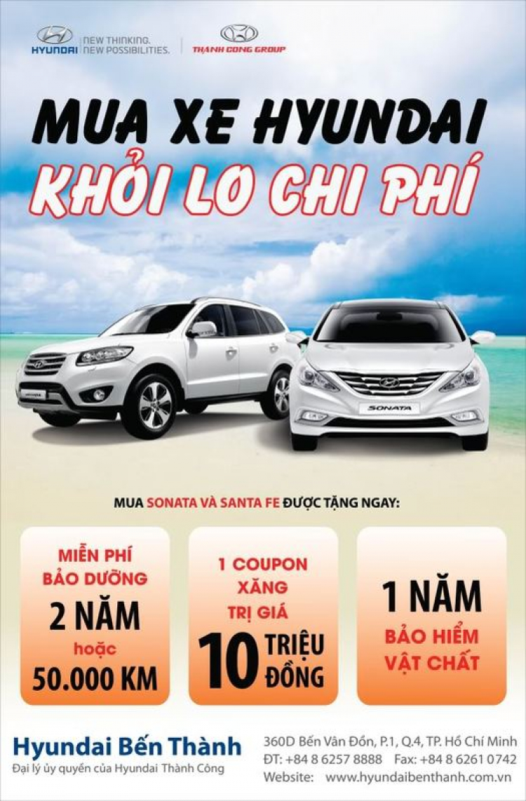 Mua xe Hyundai Khỏi Lo Chi Phí