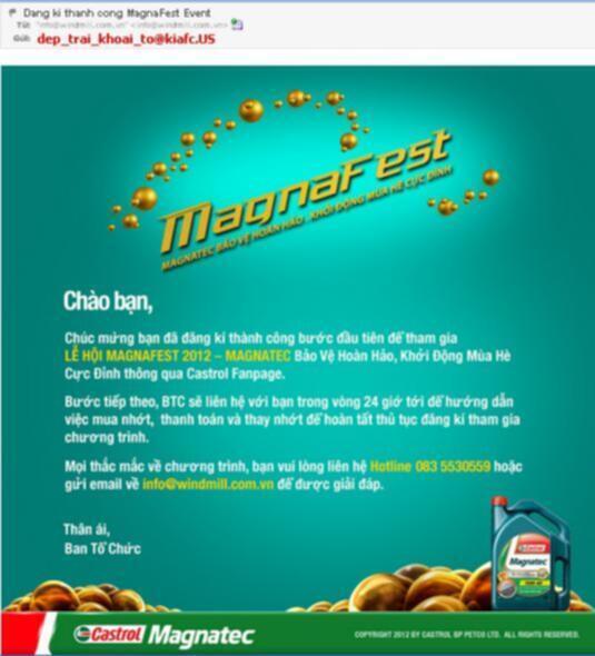 LỄ HỘI MAGNAFEST 2012 – MAGNATEC Bảo Vệ Hoàn Hảo. Khởi Động Mùa Hè Cực Đỉnh Cùng Castrol