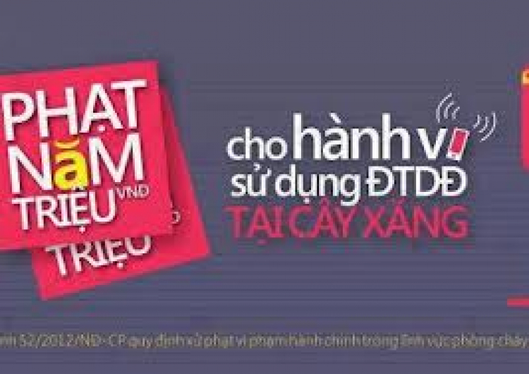 Về việc sử dụng điện thoại ở cây xăng