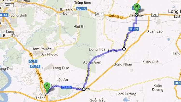 Hướng đi mới từ Ngã 3 (4) Vũng Tàu -Dầu Giây, né đoạn Biên Hòa rất hiệu quả Hướng đi mới từ Ngã 3 (4) Vũng Tàu -Dầu Giây, né đoạn Biên Hòa rất hiệu quả