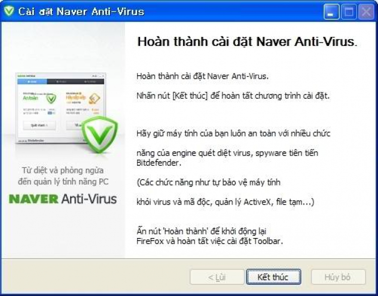 Download Naver Anti-virus- Phần mềm bản quyền Miễn phí - Hỗ trợ Từ Bitdefender