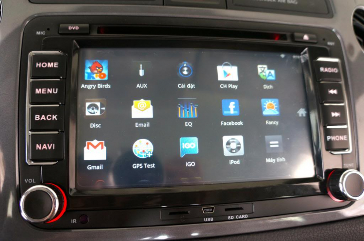 Review màn hình DVD Android 3g/wifi cho VW