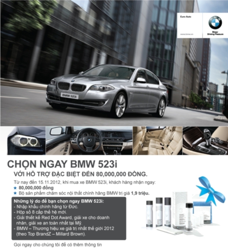 Chương trình khuyến mãi dành cho BMW