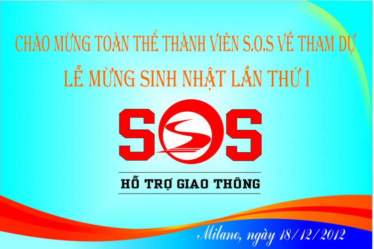 Băng rôn chào mừng sinh nhật s.o.s