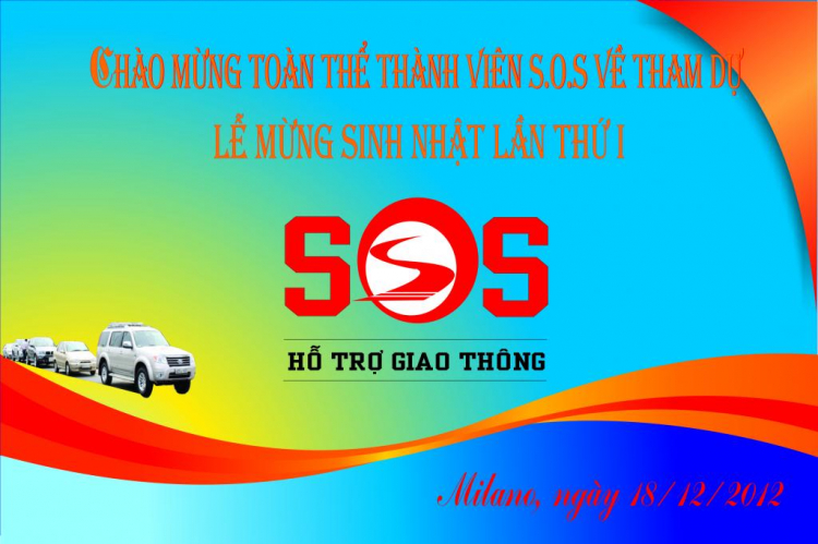 Băng rôn chào mừng sinh nhật s.o.s