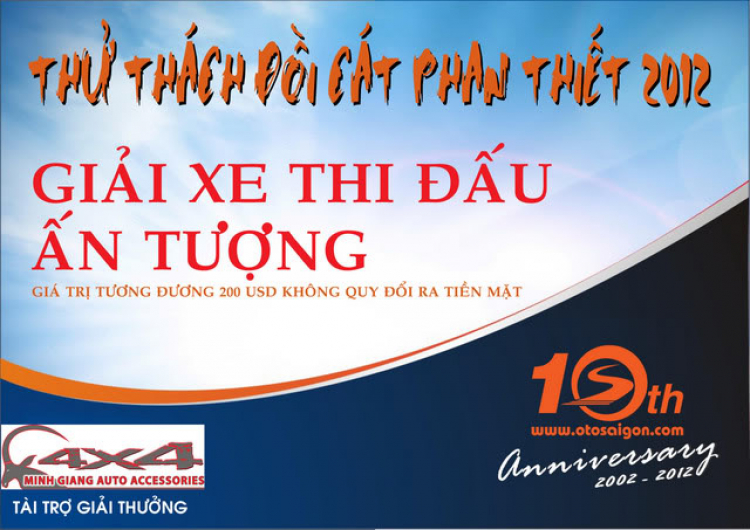 Thử thách đồi cát Phan Thiết 2012, chương trình chi tiết & đăng ký tham dự