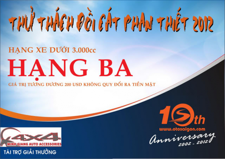 Thử thách đồi cát Phan Thiết 2012, chương trình chi tiết & đăng ký tham dự