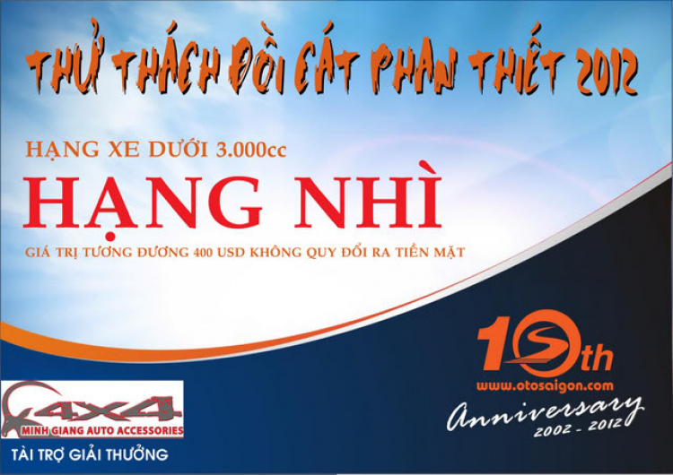 Thử thách đồi cát Phan Thiết 2012, chương trình chi tiết & đăng ký tham dự Thử thách đồi cát Phan Thiết 2012, chương trình chi tiết & đăng ký tham dự