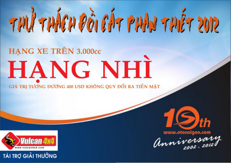 Thử thách đồi cát Phan Thiết 2012, chương trình chi tiết & đăng ký tham dự