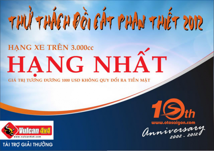 Thử thách đồi cát Phan Thiết 2012, chương trình chi tiết & đăng ký tham dự