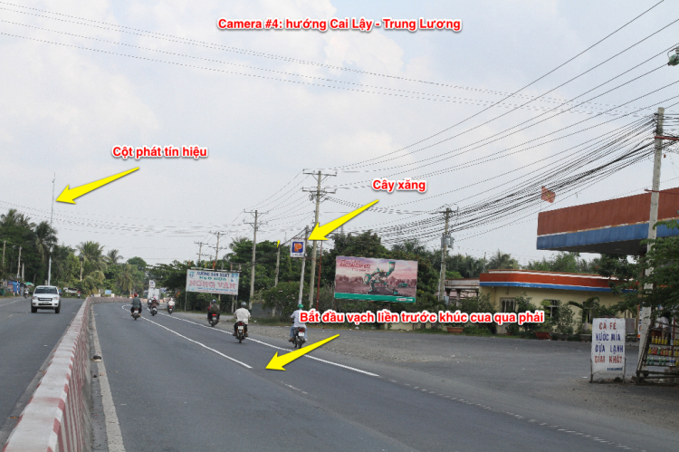 Vị trí các Camera tốc độ trên QL1A thuộc tỉnh Tiền Giang Vị trí các Camera tốc độ trên QL1A thuộc tỉnh Tiền Giang
