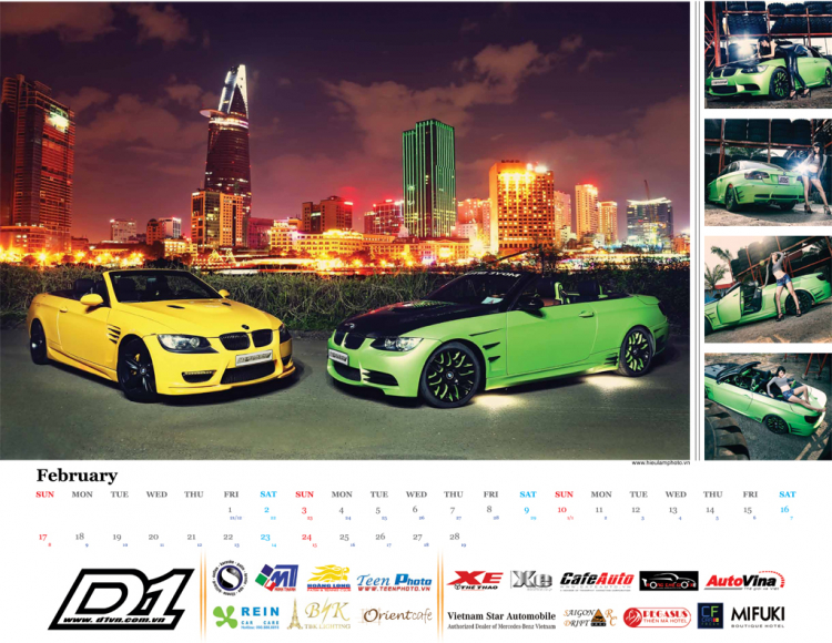 2013 tuned car calendar powered by D1WS