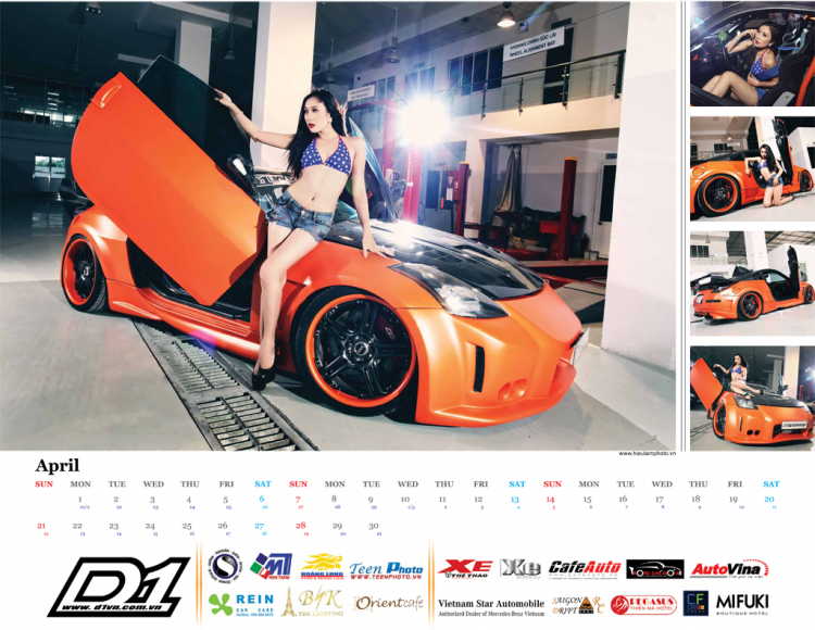 2013 tuned car calendar powered by D1WS