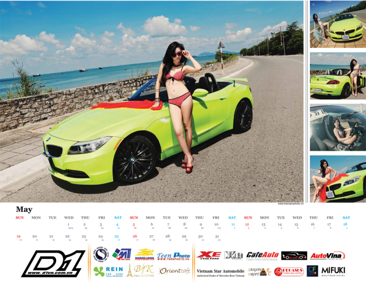 2013 tuned car calendar powered by D1WS