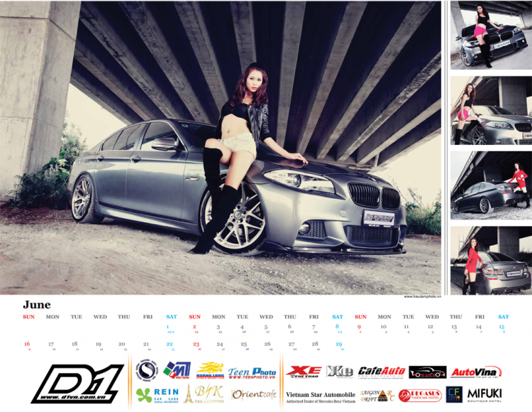 2013 tuned car calendar powered by D1WS