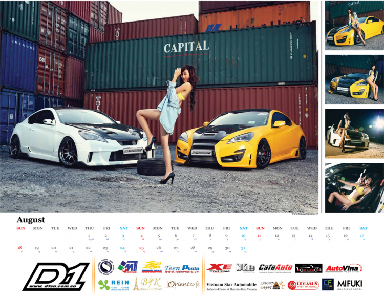 2013 tuned car calendar powered by D1WS