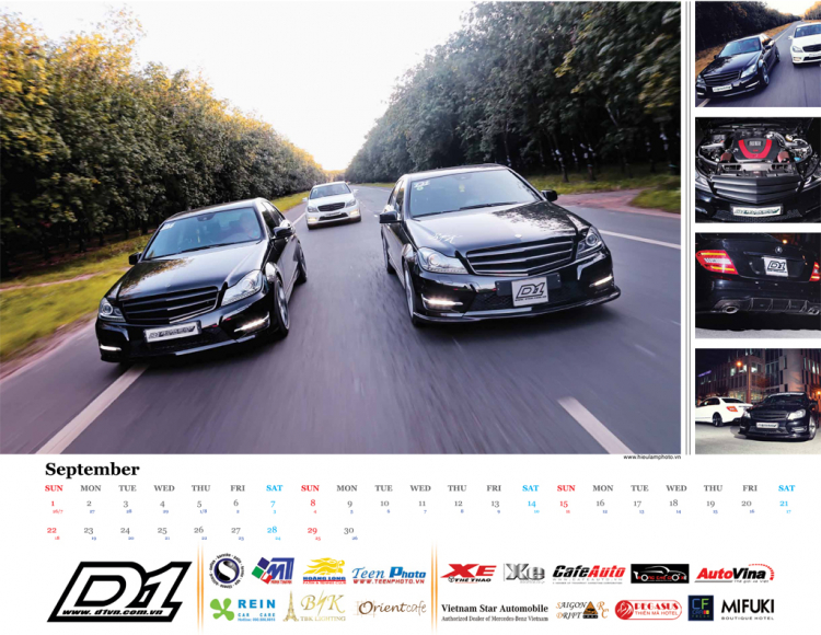 2013 tuned car calendar powered by D1WS