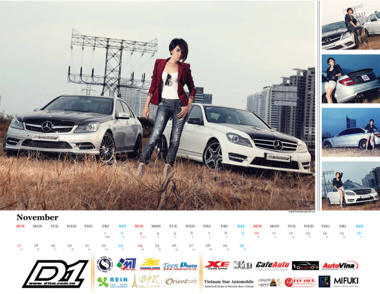 2013 tuned car calendar powered by D1WS