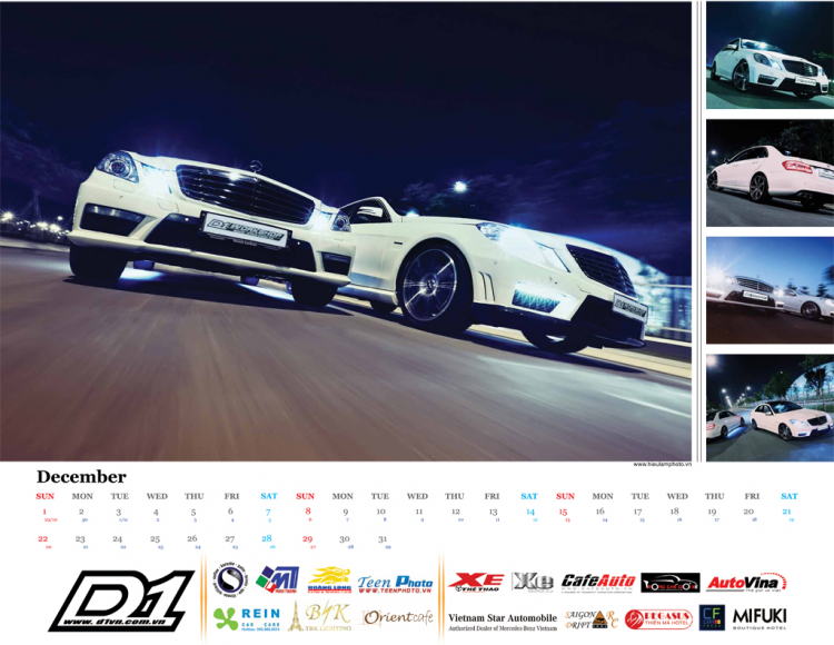 2013 tuned car calendar powered by D1WS