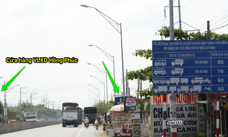 Vị trí tất cả biển báo tốc độ trên QL1A, đoạn từ Tp HCM đến Trung Lương