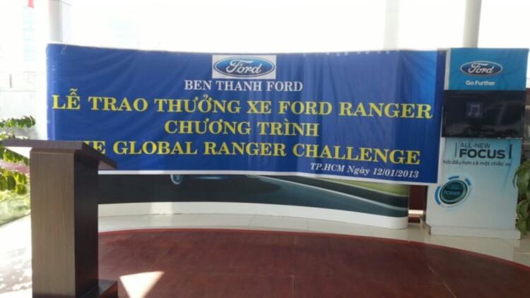 Khẩn, 9h sáng ngày mai 12/1  FFC sẽ đi nhận xe Ford Ranger